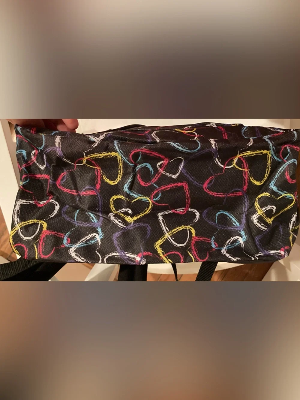 Kids' Black Heart Print Backpack
